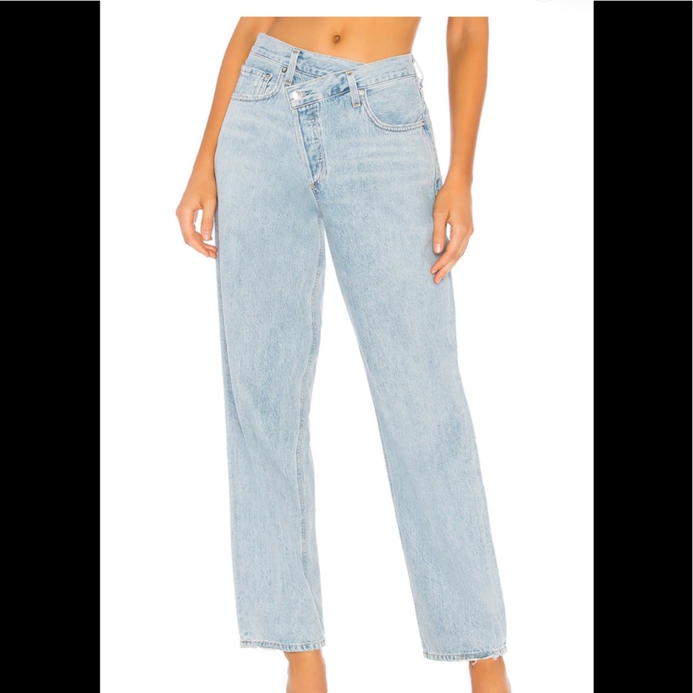 AGOLDE criss cross jeans